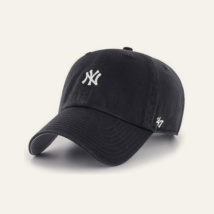 47브랜드 스몰로고 NY 양키스 클린업 볼캡 블랙 /모자/MLB/ BKA