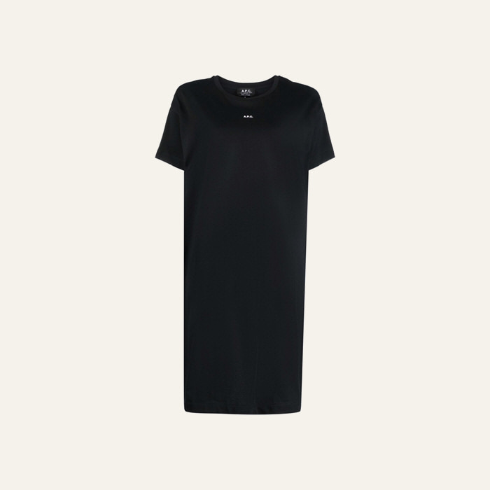 아페쎄 벨티드 웨이스트 티셔츠 드레스 블랙 / COEIO-F05947-LZZ