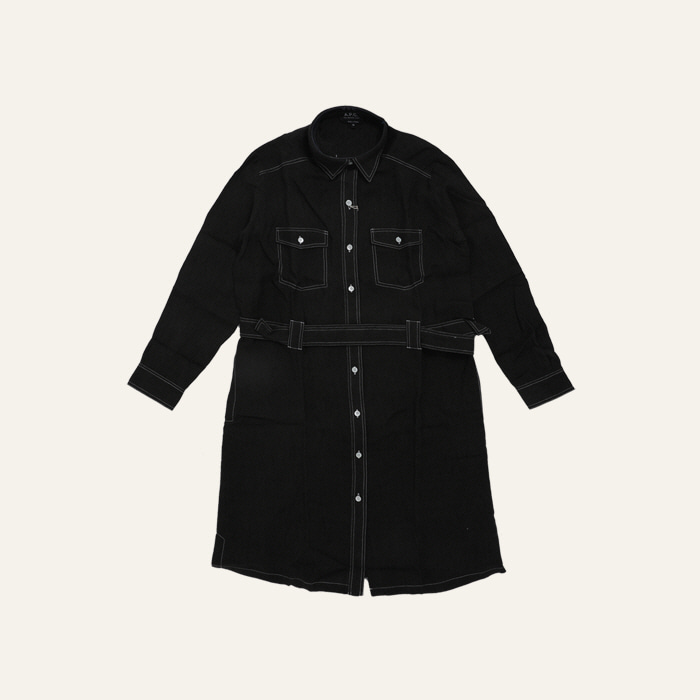아페쎄 에릴다 셔츠 드레스 블랙 / LIAED-F05964-JAC